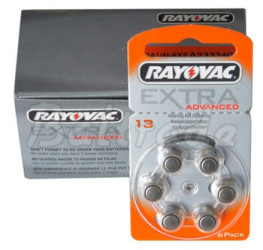 66 x baterie do aparatów słuchowych Rayovac Extra Advanced 13