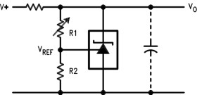 2%, 1%, or 0.5% accuracy, adjustable precision Zener shunt regulator