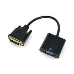 Konwerter VGA - DVI-D 24+1 pin z przewodem 15cm - Akyga AK-AD-50