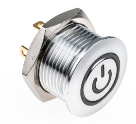 Nasadka przełącznika Chwilowy SPST średnica wycięcia 16mm, montaż panelowy RS PRO