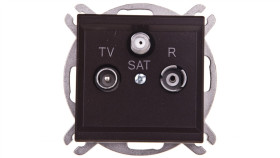 Sonata Gniazdo Antenowe Rtv-Sat Przelotowe Czekoladowy Metalik Gpa-Rsp/M/40