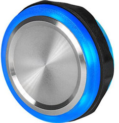 Pushbutton, silver, unlit , 0.1 A/60 V, mounting Ø 19 mm, IP67, 3-126-728