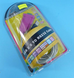 KONW.USB 2.0->DB-9M RS-232+PRZEDŁ.USB