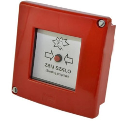 Przycisk blokowany bez młoteczka z sygnalizacją 230V AC 3Z 3R 1xLED czerwona błyskająca czerwony W0-PB D1/2 3X3Y CB 0 C