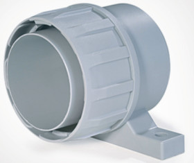 Universal corrugated hose holder, 19.4 mm, PP, IP54, gray, (L) 52 mm, 167-00524