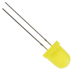 Yellow 8mm LED Diffused 500mcd 40°