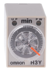 Timer Relay Szyna DIN, Montaż powierzchniowy 24V ac 4PDT 4-stykowy Omron 4PDT 0.1 → 3min H3Y-4 jednofunkcyjny