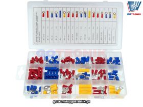 Zestaw 150 sztuk zacisków i złączy na przewód