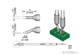 Grot C420271 do termopęsety JBC HT420 i AT420