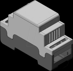 449-320-55 apraRail DB 2 modules, ventilated, closed