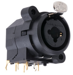 Złącze XLR 9 -pinowe Montaż na płytce drukowanej Żeński Czarny