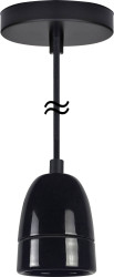 Lampa sufitowa, podwieszana Segula New York 50584 E40 60 W czarny
