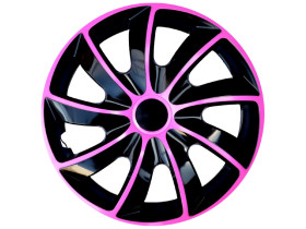 Kołpak 14'' QUAD BiColor black/pink 4szt