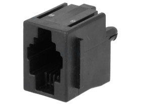 Gniazdo RJ9 4-pin z blokadą panel stop Układ 4p4c THT proste 5520257-2