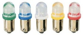 Ba9s LED 24V czerwona AC /DC Fi.9x25
