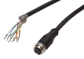 Złącze do samokonfekcjonowania M12 żeńskie 8-pinowe proste druga końcówka niezarobiona 8x0.25mm² 20m 30V IP67 VKB05A25