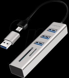 UA0445 Docking station/port replicator, USB 3.0, USB-A/-C