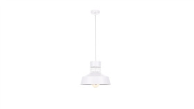 Lampa Wisząca Nowoczesna Loftowa 1Xe27 Titanium White