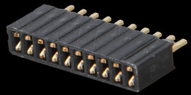 10-pin socket terminal strip, straight, RM 1.27