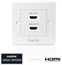 PI105 HDMI socket - 2 port - PureInstall series