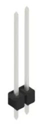 Pin header, 2 pole, pitch 2.54 mm, straight, black, 10048735
