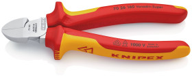 Knipex długość 160 mm gr. cięcia: 4mm VDE Specjalna stal narzędziowa