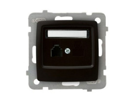 KARO Gniazdo telefoniczne czekoladowy metalik GPT-1S/m/40 OSPEL