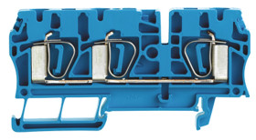 Blok zacisków przelotowych Weidmuller poziomy: Pojedynczy 26 → 10AWGZacisk Z raster: 6.1mm 32A 800 V