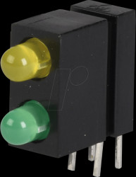 18012131 LED module, green/yellow, 3 mm, 20 mcd, 60°