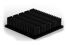 Radiator 45 x 45 x 11mm Kwadrat Uniwersalny Alu