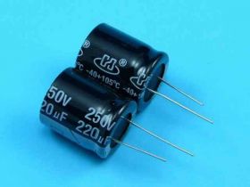 220uF/250V 22x25 105° LEA ELKO