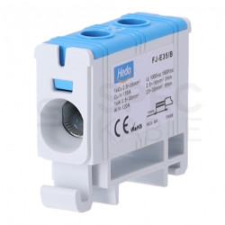 Złączka szynowa 1-torowa Al/Cu 2,5-35mm2 na TH35 niebieski FJ-E35/B HEDO