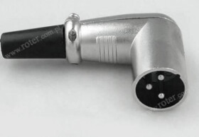 Wtyk Mikrofonowy XLR 3 Pin Kątowy Mw320