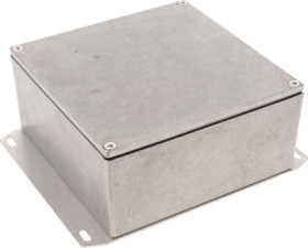 Aluminum die cast enclosure, (L x W x H) 125 x 125 x 57 mm, natural, IP65, 1590WKKF