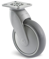 Koło samonastawne średnica kabla 125mm Płyta Guitel Hervieu 100kg wysokość całkowita 168mm