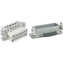 LAPP EPIC&#xAE; KIT H-A 10 BS AG 10P F Metal Panel-mount Housing