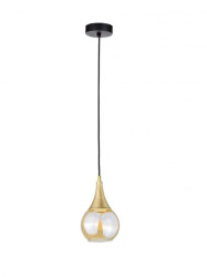 Lampa wisząca nowoczesna 1xE27 LACRIMA HONEY/GOLD