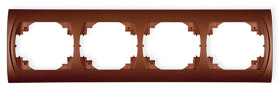 LOGO Ramka pozioma poczwórna brĄzowy metalik 9LRH-4