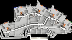 2203-7646 Multi-level installation terminal block, 2.5 mm², N/L/PE, grey