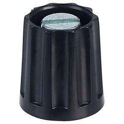 Mentor 330.4 Plastic Turning Knob - Collet Fixing - &#xD8; 11.8mm - Black