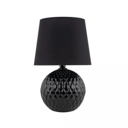 Lampka nocna SANTANA BLACK z czarnym kloszem z tkaniny na E27 16047 TK Lighting