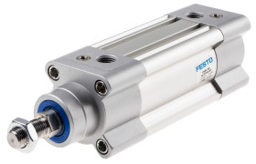 Siłownik pneumatyczny z tłoczyskiem skok: 40mm Festo Ø 40mm dwustronnego działania Action 201.9mm z amortyzacją