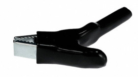 Zacisk krokodylkowy 25A izolowany 15mm Czarny Mueller Electric