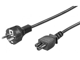 Kabel zasilający (styk ochronny) 3 m, Czarny