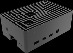 A-RA10-M2B Housing for Raspberry Pi 4B, aluminum, black