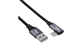 Kabel Usb Akyga Ak-Usb-58 Usb Type A (M) / Usb Type C (M) Kątowy Ver. 2.0 60W...