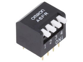 Przełącznik DIP-SWITCH Ilość sekcji 4 ON-OFF 0,025A/24VDC A6FR4104