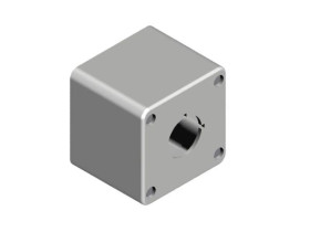 Obudowa kasety 1-otworowa 30mm szara IP67 W0-KASETA KM SZARA