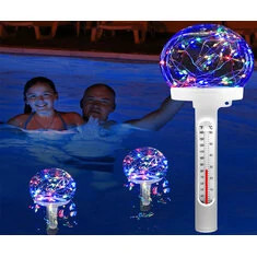 Termometr pływający zasilany energią słoneczną Łatwy do odczytu wyświetlacz nocny Wodoodporny Wysoka dokładność Diody LED ze zmi