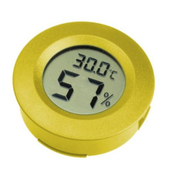 TERMOMETR + HIGROMETR LCD OKRAGLY ŻOLTY